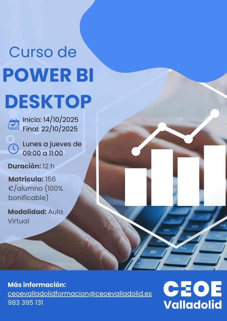 Cartel Curso Power Bi Cursos CEOE Valladolid (2)
