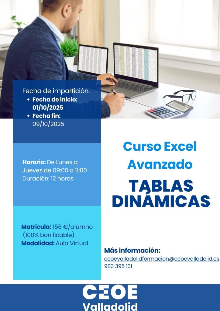 Cartel Excel Avanzado Cursos CEOE Valladolid (3)