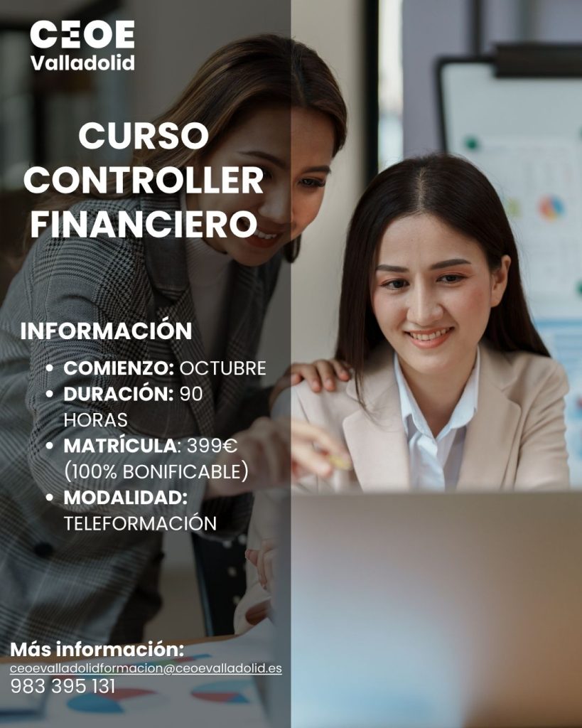 Cartel Controller financiero Cursos CEOE Valladolid