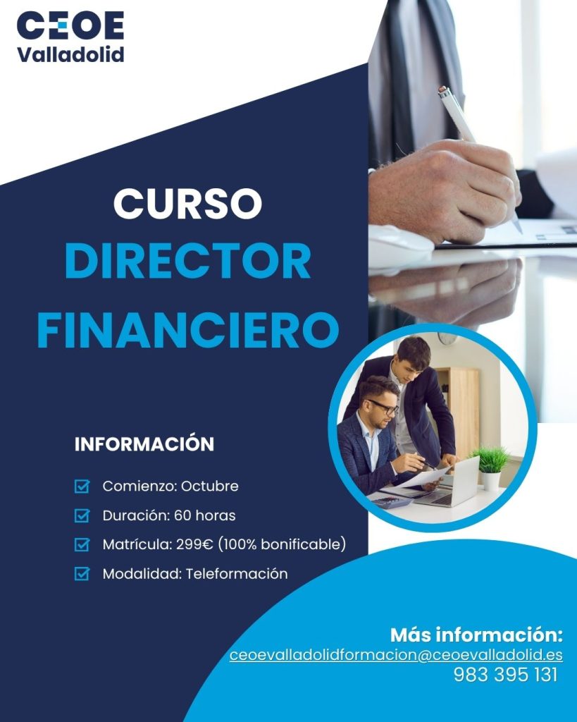 Cartel Dirección Financiera Cursos CEOE Valladolid