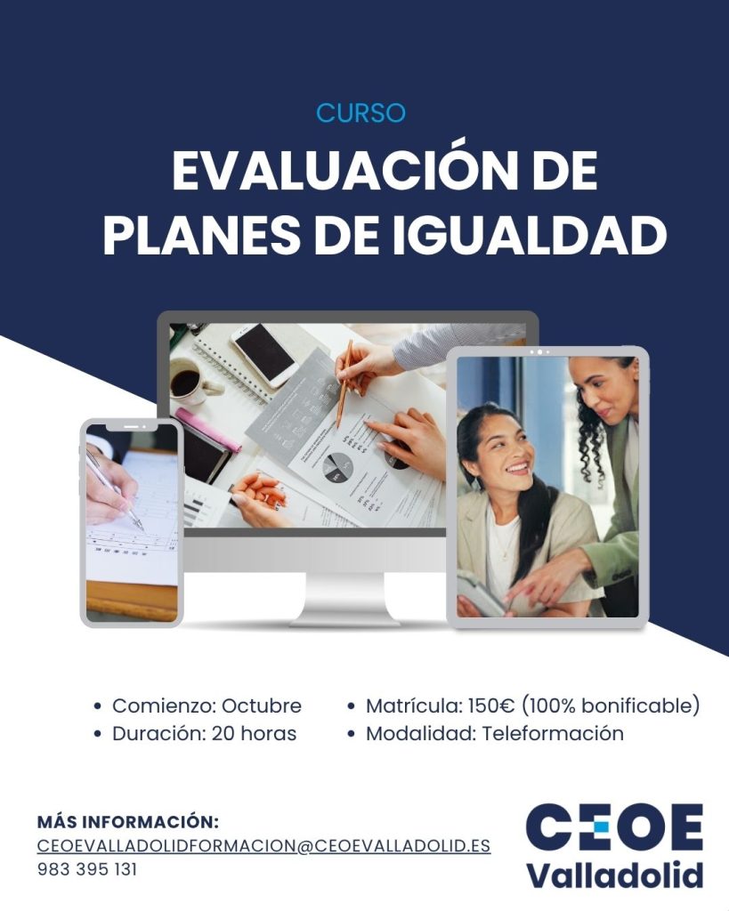 Cartel Evaluacion de Planes de Igualdad Cursos CEOE Valladolid (1)