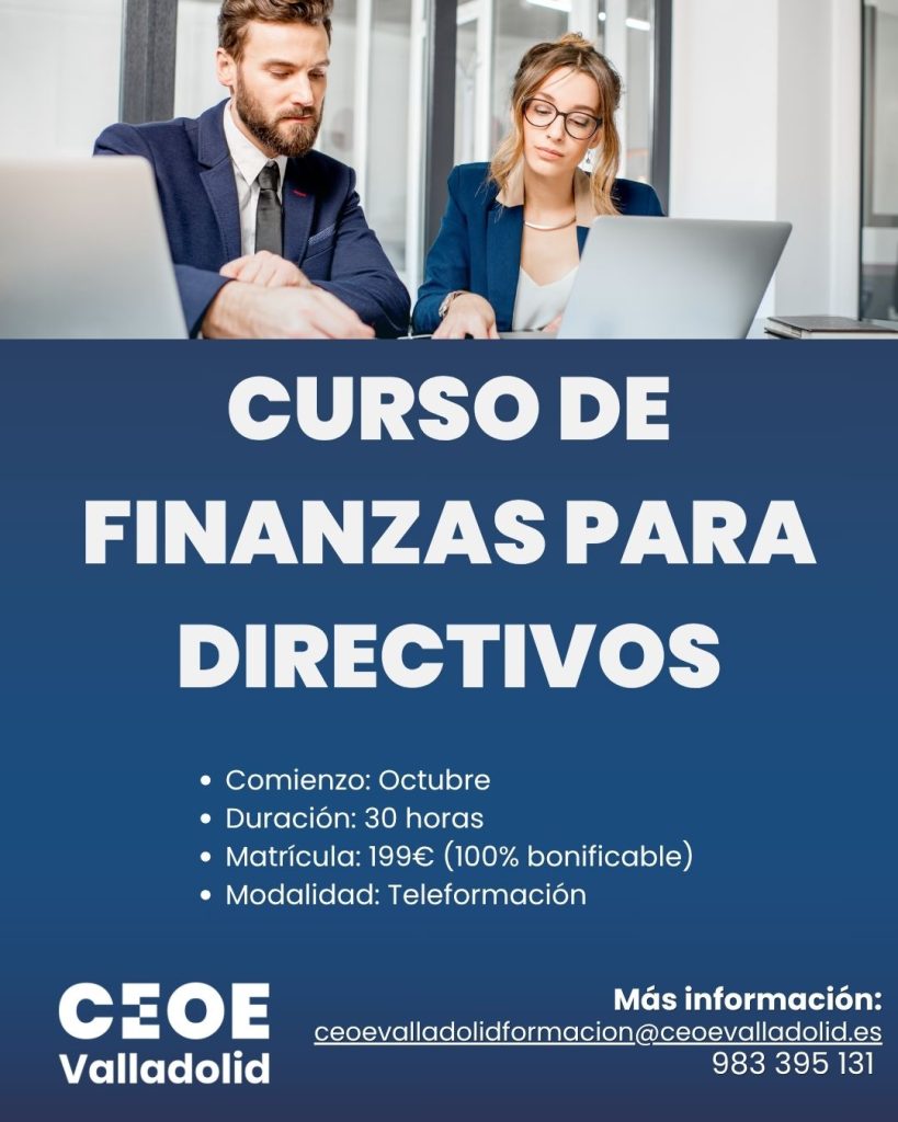 Cartel Finanzas para directivos Cursos CEOE Valladolid (2)