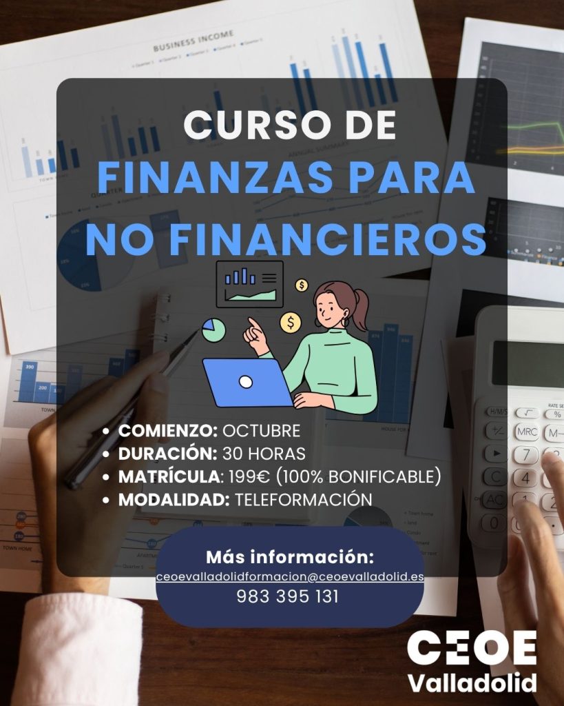 Cartel Finanzas para no Financieros Cursos CEOE Valladolid