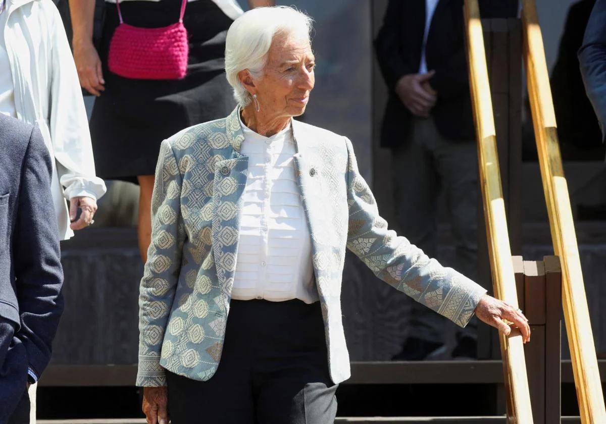 La presidenta del BCE, Christine Lagarde, en Jackson Hole. Reuters