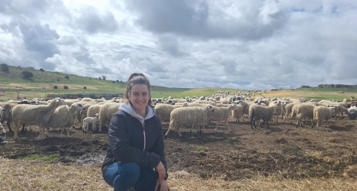 Marina Lázaro, ganadera que se acaba de incorporar al sector primario en Oquillas (Burgos). S.G,