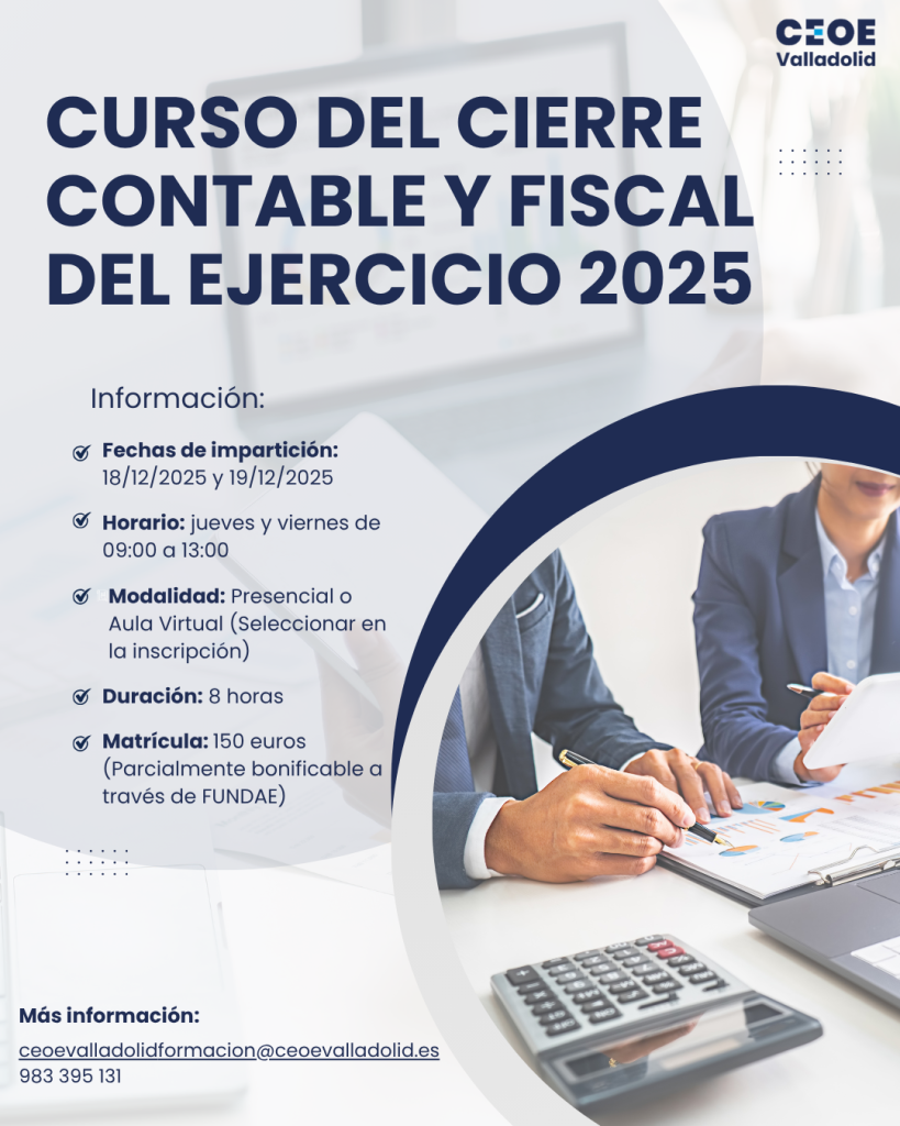 Cartel Curso del Cierre Contable y Fiscal CEOE Valladolid (2)