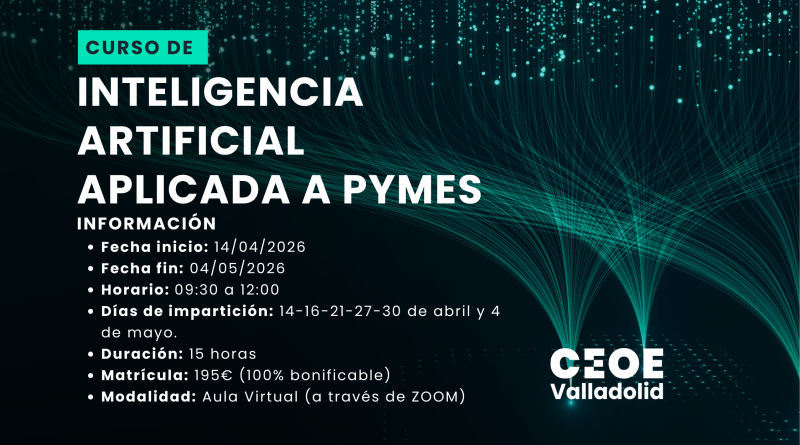 Cartel Curso IA horizontal CEOE Valladolid (2)