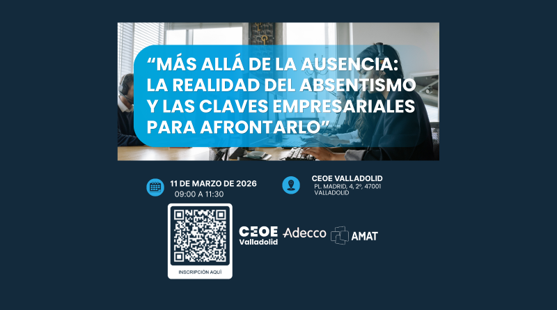 Jornada Absentismo 11 Marzo CEOE Valladolid (Post de Twitter)