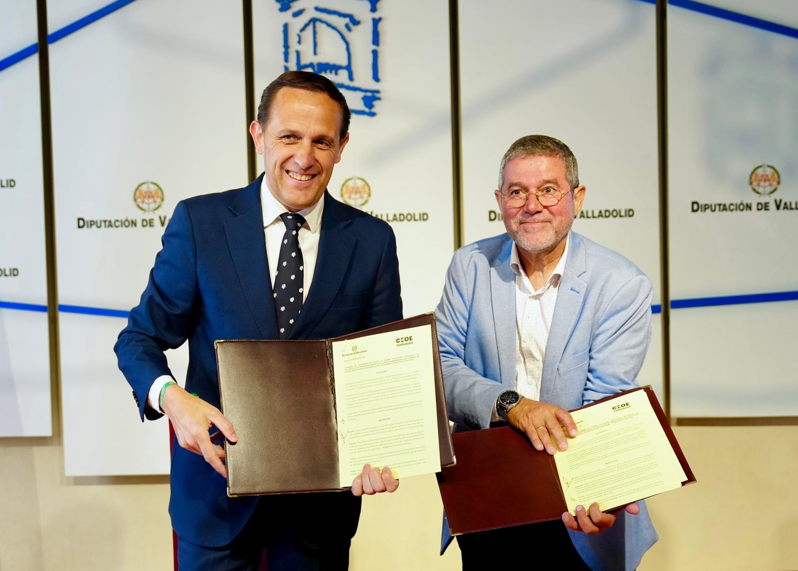 La Diputación y CEOE Valladolid refuerzan su colaboración con seis convenios para impulsar el tejido empresarial y la creación de empleo en la provincia