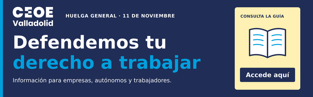 Huelga General 2026 Banner Web CEOE Valladolid